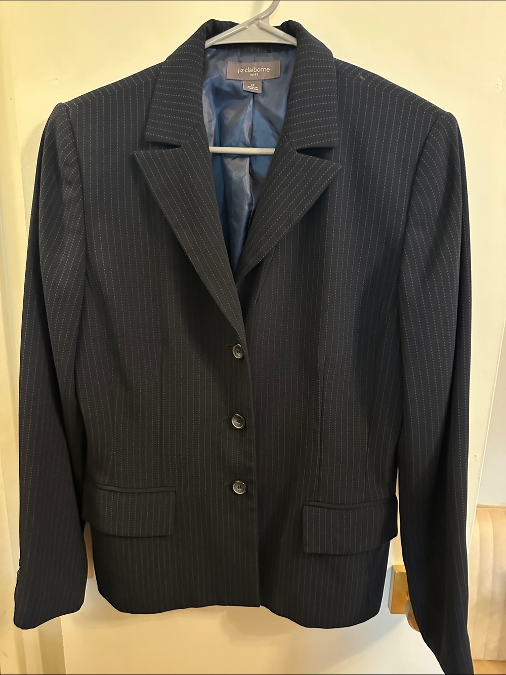 Liz Claiborne Navy Pinstripe Women's Suit Coat Size 12